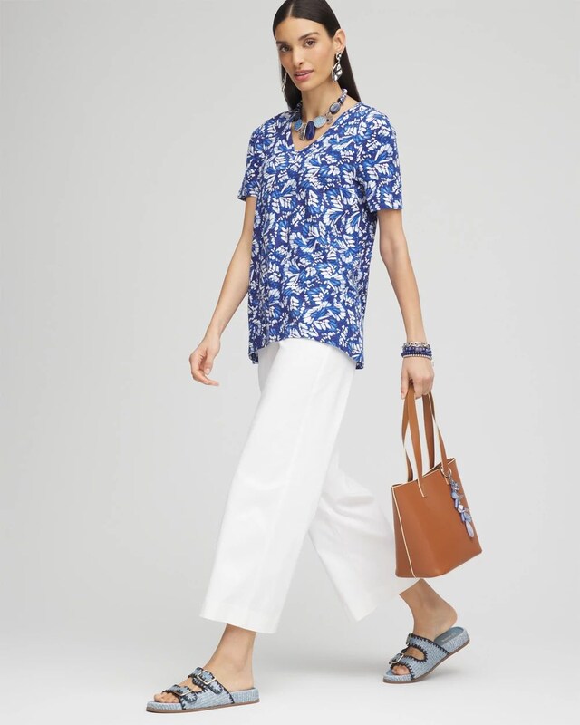 Butterfly Slub V-Neck Tee - image 2